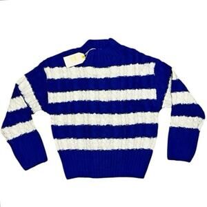 Love Tree Women’s Sweater Royal & White Size Small